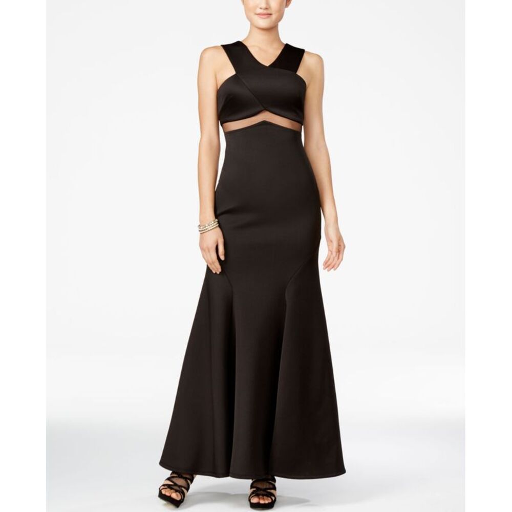 Teeze Me Juniors Embellished Illusion Waist Gown